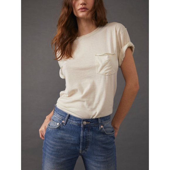 FREE PEOPLE Vella Tee / White Swan - Picture 6 of 9